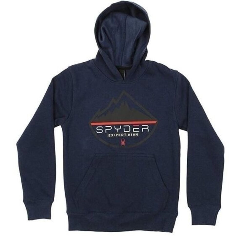 Spyder Navy Blu Little Boys Size 6 Deacon Pullover Hoodie Sweat Jacket NEW